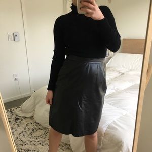 Vintage Ann Taylor Leather Skirt